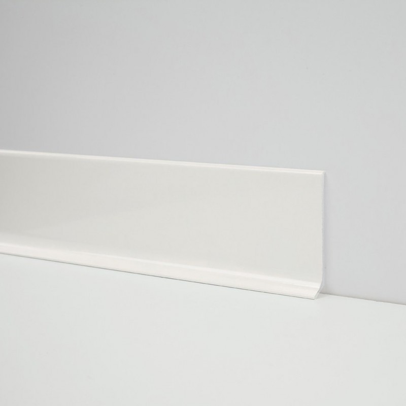60mm balta LINE 90 alumīnija grīdlīste