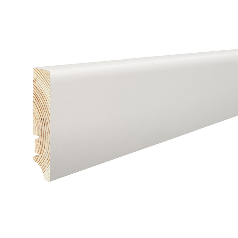 78x17mm P78 Koka balta grīdlīste 78x17mm P78 Koka balta grīdlīste