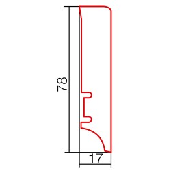 78x17mm P78 Деревянный плинтус