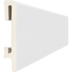 80mm PF080 RAL 9003 белый плинтус из полистирола