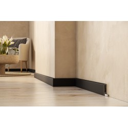 60mm PF060B RAL 9004 melna polistirola grīdlīste