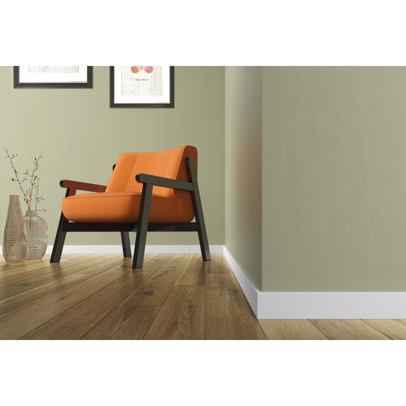 70x10mm 8616 RAL 9003 белый плинтус из полистирола