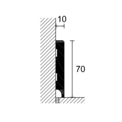 70x10mm 8616 RAL 9003 белый плинтус из полистирола