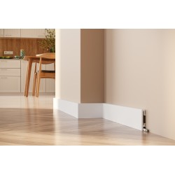 80mm PF081 RAL 9003 белый плинтус из полистирола