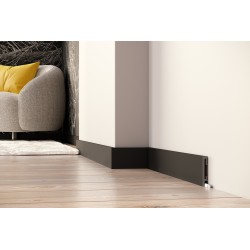 80mm PF081B RAL 9004 melna polistirola grīdlīste