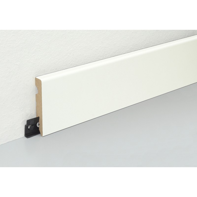 78mm FU190 MDF balta grīdlīste