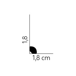 18mm MD235 Покрашенный на заказ полистирольный плинтус