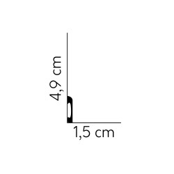 MD004 49mm Pēc pasūtījuma krāsota polisterēna grīdlīste