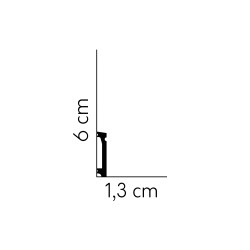 MD028 60mm Pēc pasūtījuma krāsota polisterēna grīdlīste