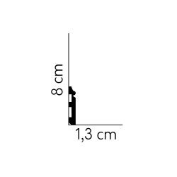 MD018 80mm Pēc pasūtījuma krāsota polisterēna grīdlīste