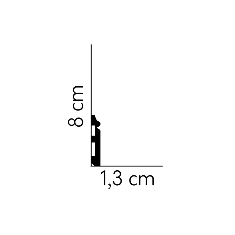 MD018 80mm Pēc pasūtījuma krāsota polisterēna grīdlīste