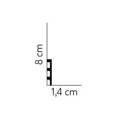 MD014 80mm Pēc pasūtījuma krāsota polisterēna grīdlīste