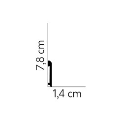 MD234 78mm Pēc pasūtījuma krāsota polisterēna grīdlīste