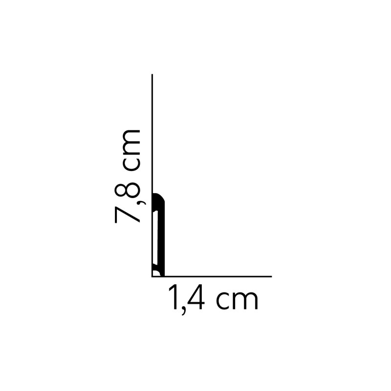 MD234 78mm Pēc pasūtījuma krāsota polisterēna grīdlīste