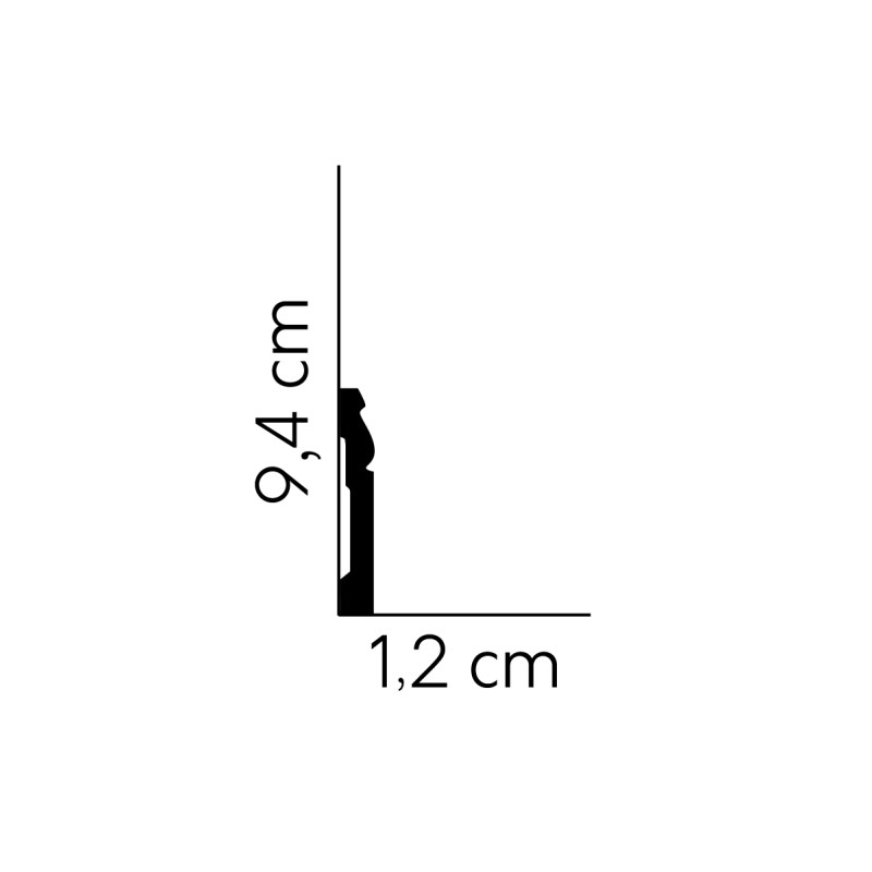 MD094 94mm Pēc pasūtījuma krāsota polisterēna grīdlīste