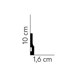 QS009 100mm Pēc pasūtījuma krāsota polisterēna grīdlīste