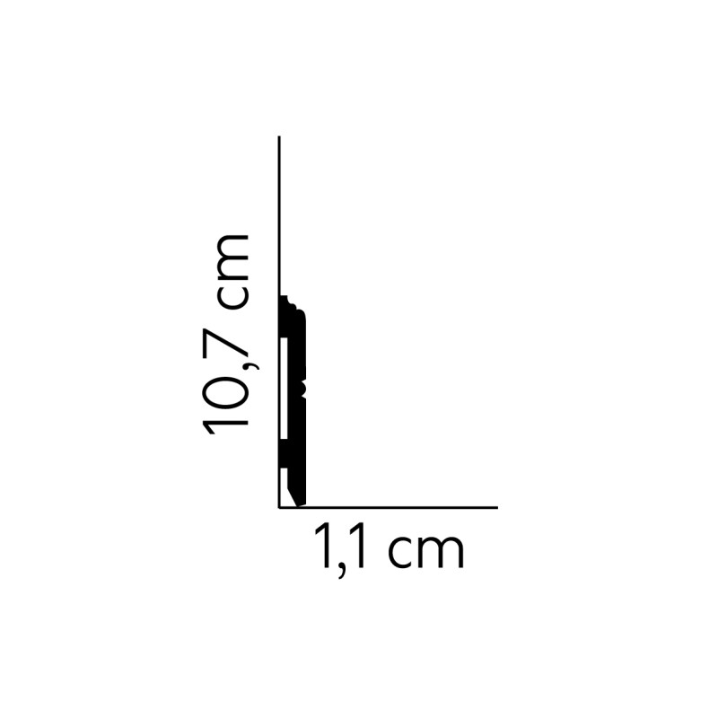 MD354 107mm Pēc pasūtījuma krāsota polisterēna grīdlīste