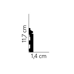MD358 117mm Покрашенный на заказ полистирольный плинтус