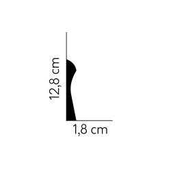 QS003 128mm Покрашенный на заказ полистирольный плинтус