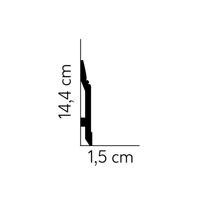 MD361 144mm Pēc pasūtījuma krāsota polisterēna grīdlīste