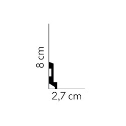 MD024 80mm Pēc pasūtījuma krāsota polisterēna grīdlīste