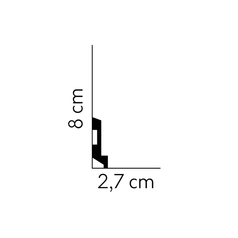 MD024 80mm Pēc pasūtījuma krāsota polisterēna grīdlīste