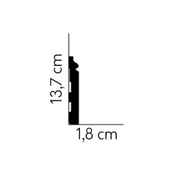MD360 137mm Pēc pasūtījuma krāsota polisterēna grīdlīste