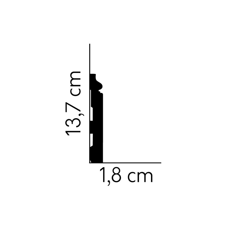 MD360 137mm Pēc pasūtījuma krāsota polisterēna grīdlīste