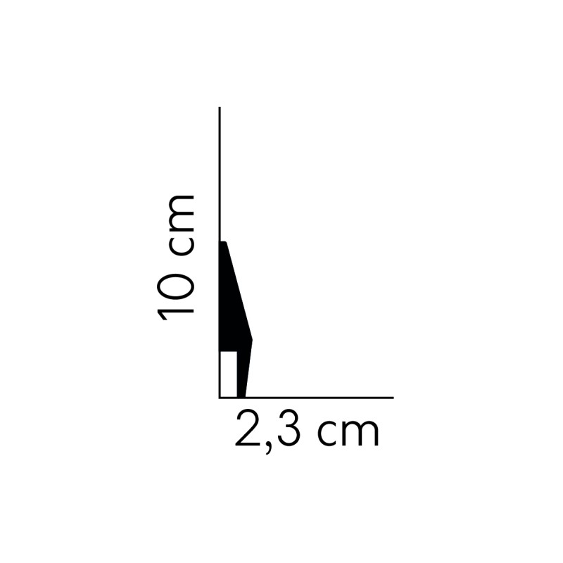 MD016 100mm  Pēc pasūtījuma krāsota polisterēna grīdlīste