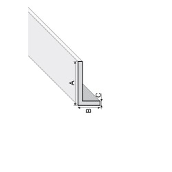 20x10mm B23 BALTA ALUMĪNIJA GRĪDLĪSTE