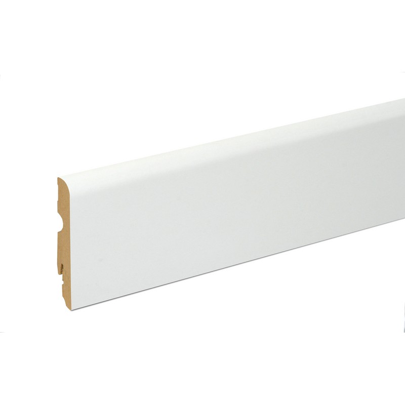 80mm FU077 Плинтус МДФ белый 80mm FU077 Плинтус МДФ белый